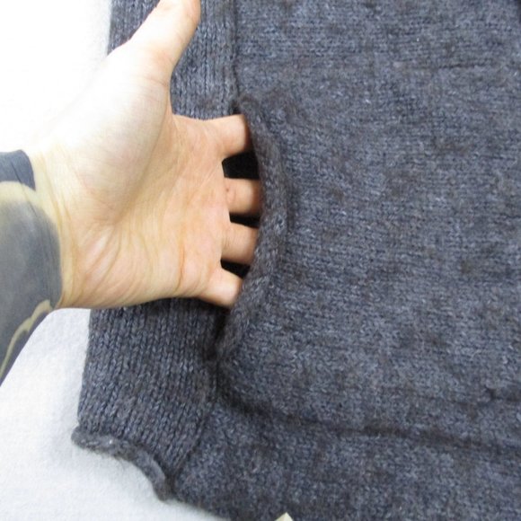White Stuff Vest Womens 10 Gray Wool Alpaca Blend Sweater Knit Pockets - Picture 5 of 10